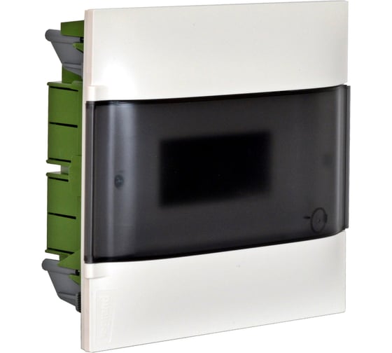 Изображение товара Пластиковый щиток Legrand Practibox S встраиваемый (в полые стены) 1x12 Дымчатая дверь 135571