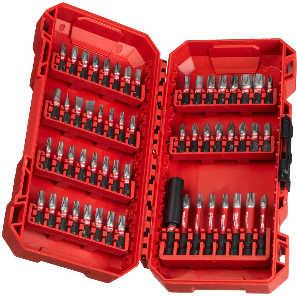 Биты SHOCKWAVE набор 56 предметов GEN III в пласт. кейсе Milwaukee 4932492006