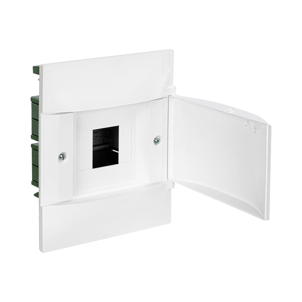 Изображение товара Пластиковый щиток Legrand Practibox S встраиваемый (в полые стены) 1x4 Белая дверь 134564
