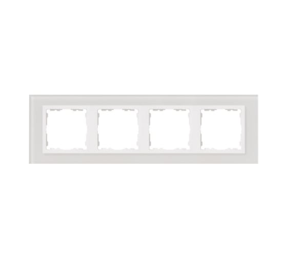 Изображение товара Рамка Simon декоративная, 4 поста, S82 Nature, Стекло, белый-белый 82647-30