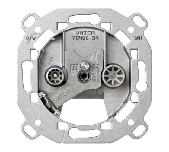 Изображение товара Розетка R-TV+SAT Simon одиночная аналоговый сигнал, S82, S82N, S88, S82 Detail 75486-39