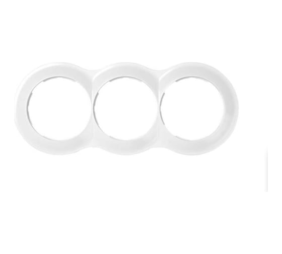 Изображение товара Рамка Simon декоративная, 3 поста, круг в круге, S88, белый 88630-30