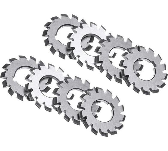 Изображение товара Фреза дисковая модульная 63х22 мм, z=12, М2.0, Р6М5К5, к-кт 8 шт Sekira 00-00040532
