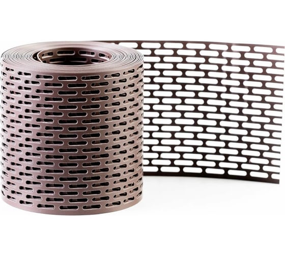 Изображение товара Вентиляционная карнизная лента РуфИзол 100х5000 мм, цвет коричневый АЭК204_ВИ