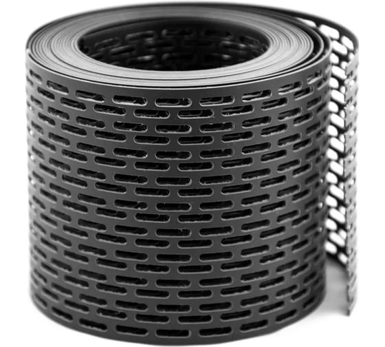 Изображение товара Вентиляционная карнизная лента РуфИзол ПП 100х5000 мм, черный (9005) АЭК208_ВИ