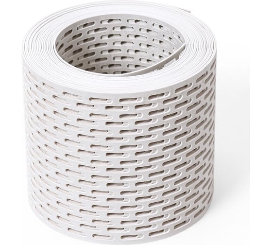 Изображение товара Вентиляционная карнизная лента РуфИзол ПП 100х5000 мм,белый (9003) АЭК207_ВИ