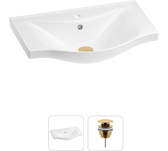 Изображение товара Раковина для ванной Wellsee Bisou в наборе 2 в 1 202011533