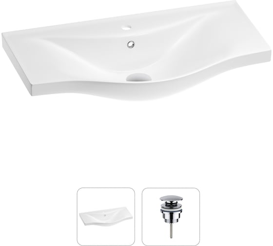 Изображение товара Раковина для ванной Wellsee Bisou в наборе 2 в 1 202011539