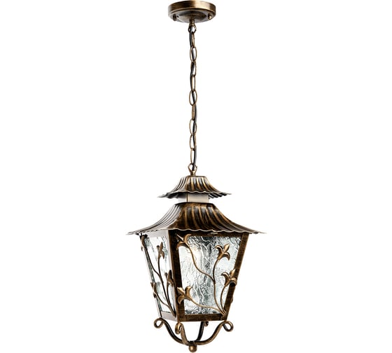 Изображение товара Садово-парковый светильник FERON PL635 на цепочке 60W 230V E27, черное золото 11643