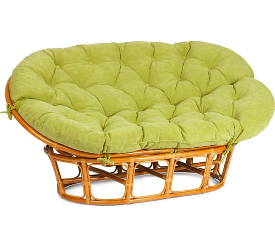 Изображение товара Диван Tetchair MAMASAN/МАМАСАН 23/02 W с подушкой 182x119 см, 169x102x80 см, Pecan (орех), флок, олива, 23 24263