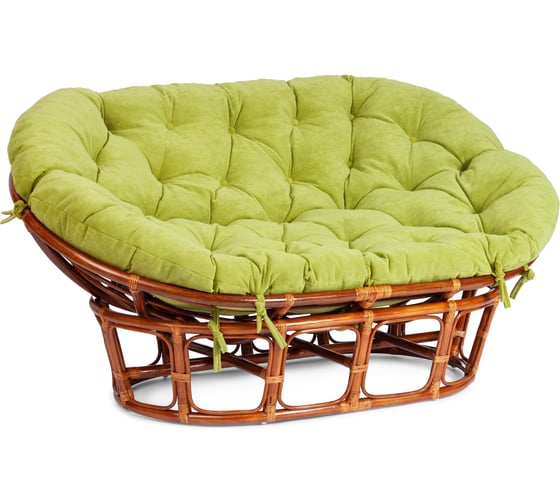 Изображение товара Диван Tetchair MAMASAN/МАМАСАН 23/02 W с подушкой 182x119 см, 169x102x80 см, Cognac (коньяк), флок, олива, 23 24252