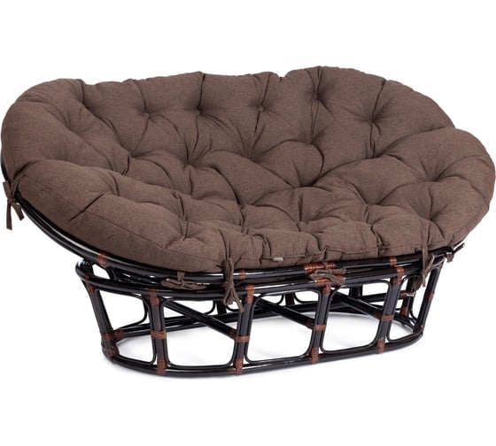 Изображение товара Диван Tetchair MAMASAN/МАМАСАН 23/02 W с подушкой 182x119 см, 169x102x80 см, Antique brown (античный черно-коричневый), ткань, коричневый, 3М7 24256