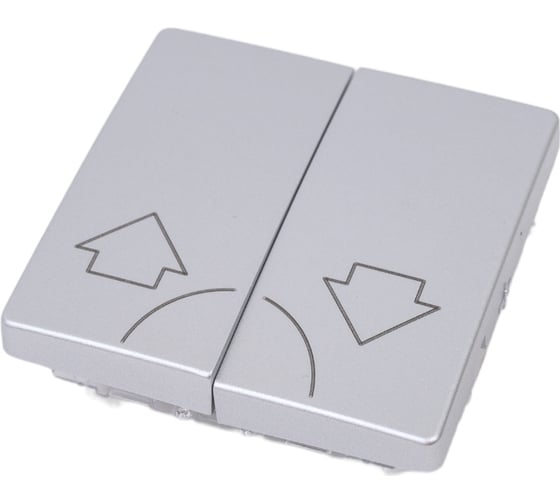 Изображение товара Клавиши для двухклавишного кнопочного выключателя Simon, 2 шт, 2вх - 2вых, S82 Detail алюминий 82029-93