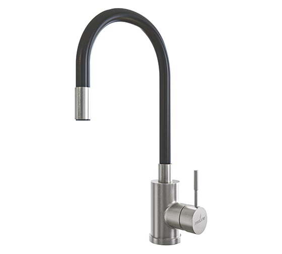 Изображение товара Смеситель для кухни Mixline серый, гибкий силиконовый излив 35k MLSS-0325 542381