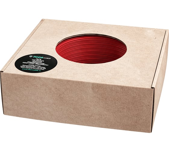 Изображение товара Провод ПУГВ Торкабель 1,0 красный 100м в коробке 0749524537325