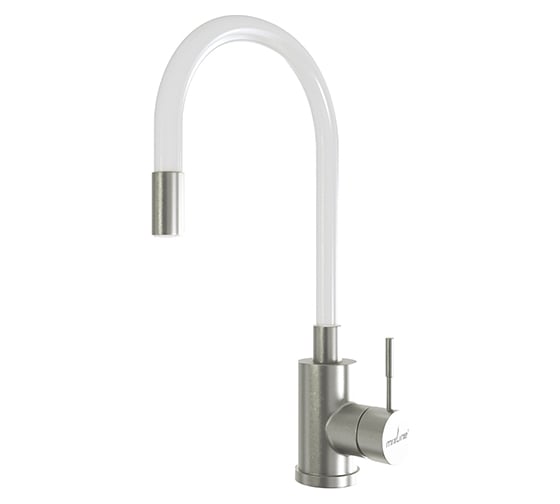 Изображение товара Смеситель для кухни Mixline белый, гибкий силиконовый излив 35k MLSS-0325 542379