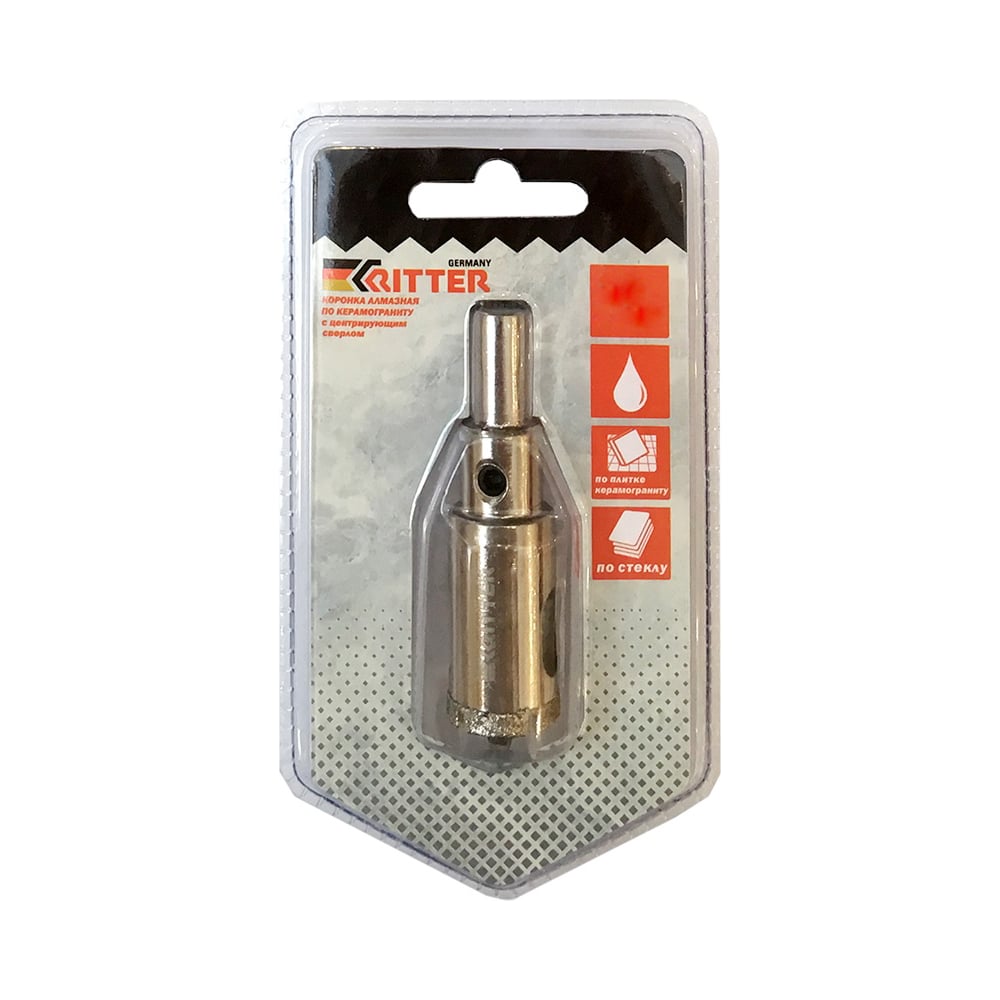Изображение товара Коронка алмазная Eco по стеклу и керамограниту 25 мм RITTER PS22305251