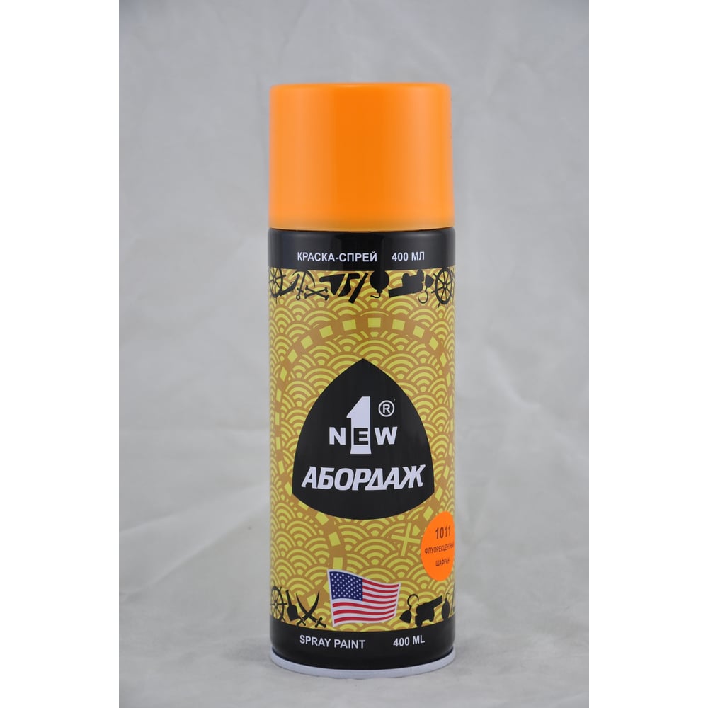 Изображение товара Краска-спрей 1NEW ABORDAGE 1011 шафран для металла бетона дерева 0.4 л аэрозоль