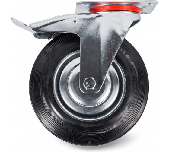 Изображение товара Колесо поворотное резиновое с тормозом SCb 63 160 мм TOR 1001719