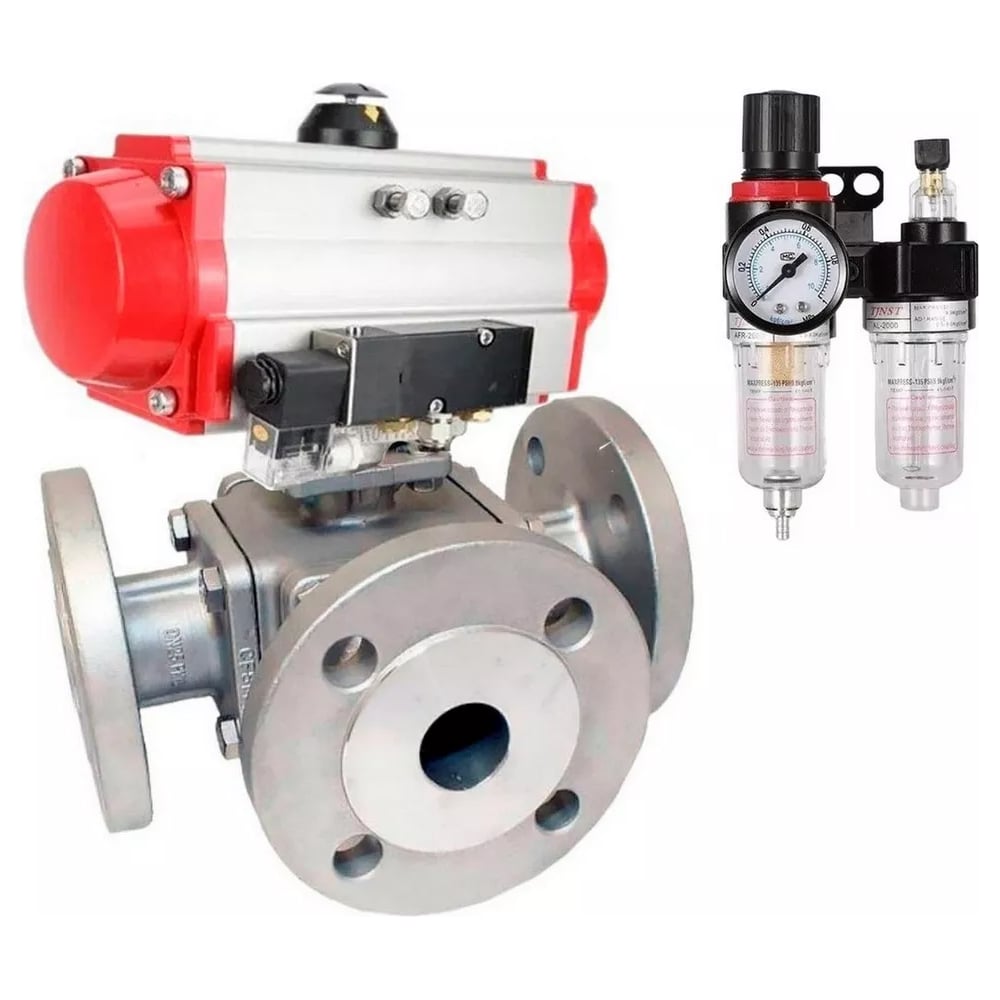 Изображение товара Шаровой кран DN25 DN25 PN16 D160-33128 с пневмоприводом