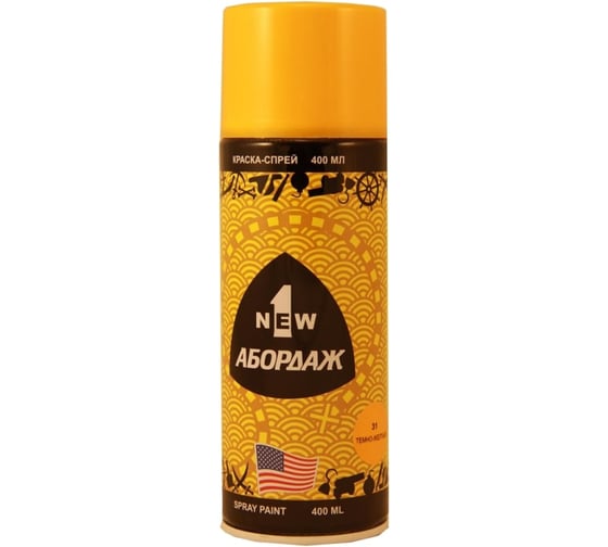 Изображение товара Краска-спрей 1NEW ABORDAGE 031 темно-желтая RAL 1028 380-2 AB-031