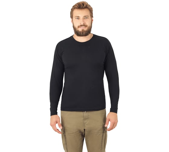 Изображение товара Футболка ГК Спецобъединение длинный рукав, черная, 160 г/м2, Бел 053.02/L