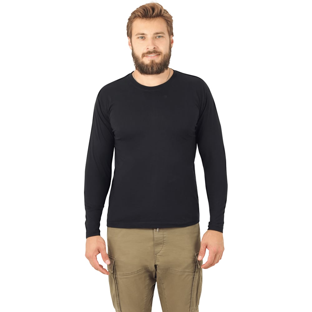 Изображение товара Футболка ГК Спецобъединение длинный рукав черная 3XL 100% хлопок