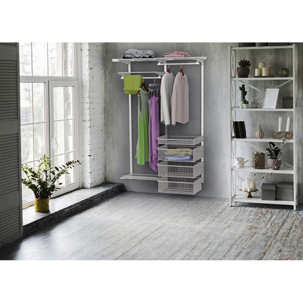 Купить Функциональная и практичная гардеробная система Volazzi Home, 6189583, белый, металл