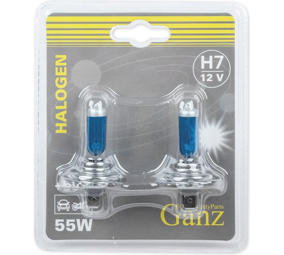 Изображение товара Лампа GANZ 12V H7 55W +50% PX26d 5000K 2 шт. блистер GIP06056