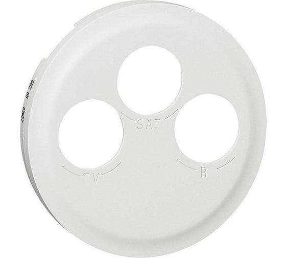Изображение товара Лицевая панель Legrand Программа Celiane TVFMSAT розетки Кат № 0 673 88/89 белый 068285