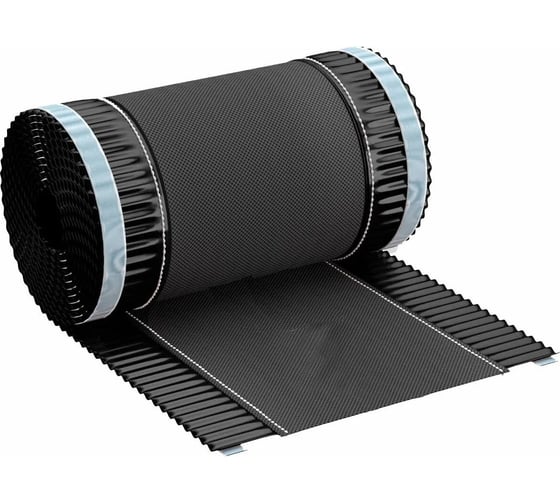 Изображение товара Вентиляционная коньковая лента РуфИзол 290х5000 мм, цвет черный АЭК013_ВИ