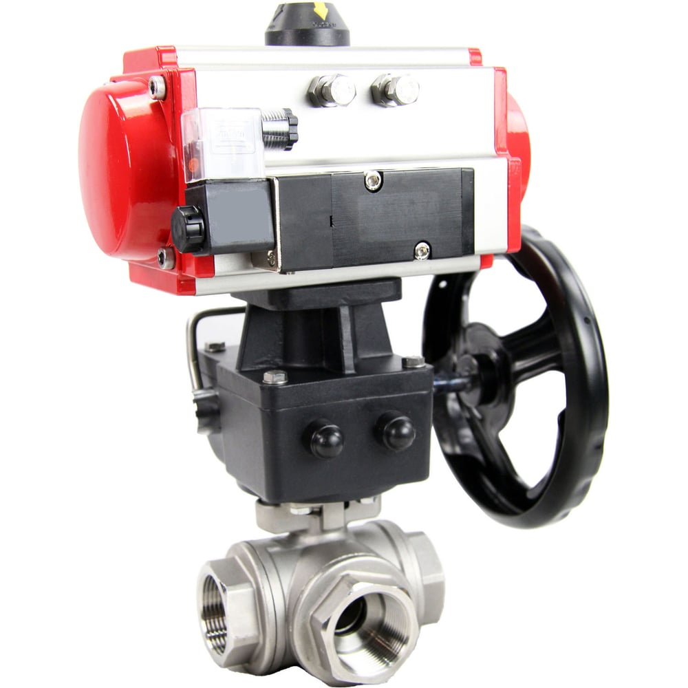 Изображение товара Шаровой кран DN.ru RP.SS316.200.MM.032 ISO L-тип Ду32 Ру63 профессиональный