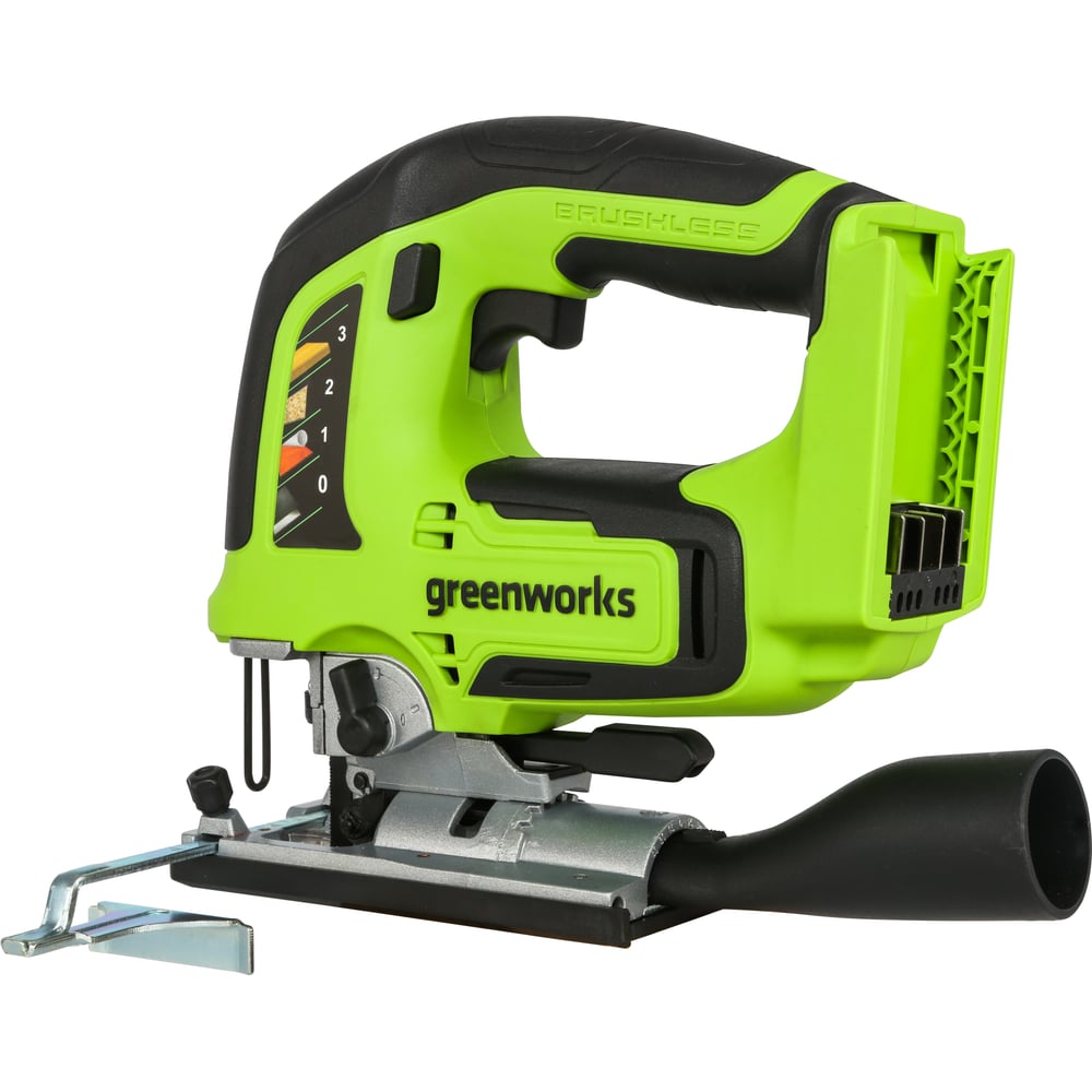 Изображение товара Аккумуляторный лобзик Greenworks GD24JS 24 В бесщеточный мощный инструмент