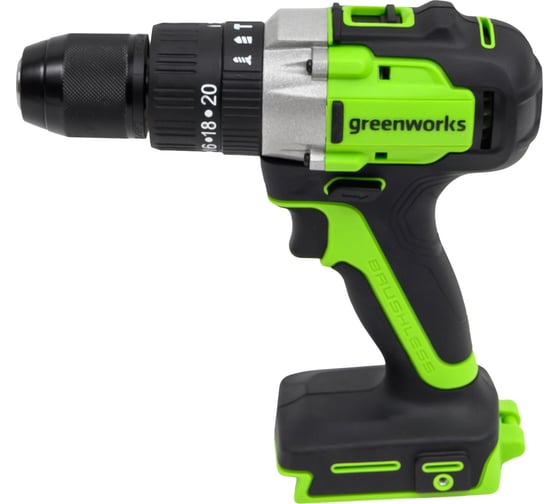 Изображение товара Ударная аккумуляторная дрель-шуруповерт Greenworks GD24DD60 3704107
