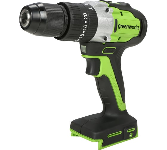 Изображение товара Ударная аккумуляторная дрель-шуруповерт Greenworks GD24DD60 3704107