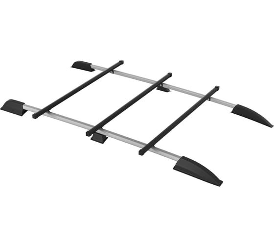 Изображение товара Рейлинги PT Group с тремя поперечинами проф. 1,20 Серебристый муар Усиленный LADA Largus 2012 LLA551503