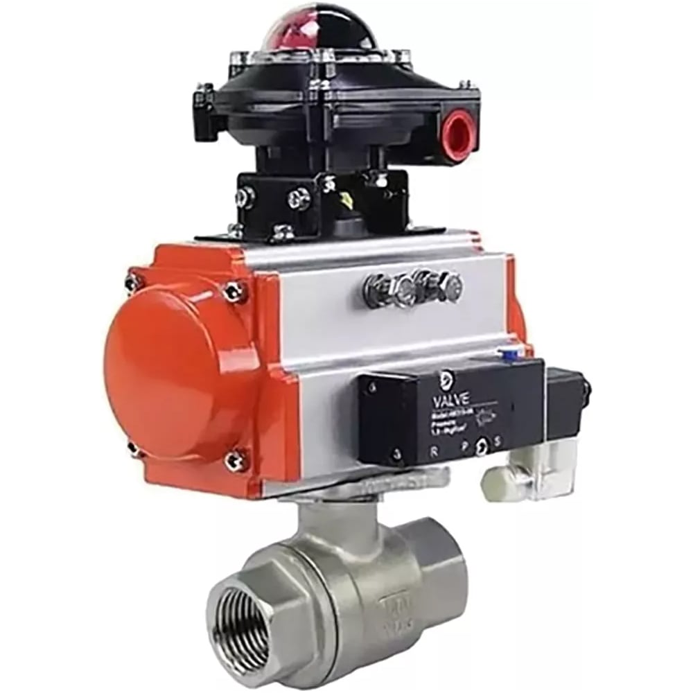 Изображение товара Кран шаровой DN.ru КШМП 316 230 ISO Ду20 Ру63 с приводом и разборным корпусом