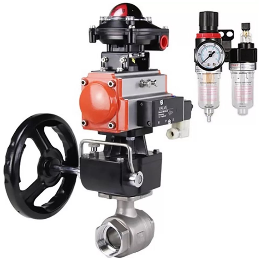 Изображение товара Кран шаровой DN.ru КШМП 316 230 ISO Ду15 Ру63 с пневмоприводом