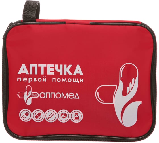Изображение товара Аптечка для оказания первой помощи пострадавшим в ДТП ООО АППОМЕД по пр. 260н (автомобильная), сумка 01282