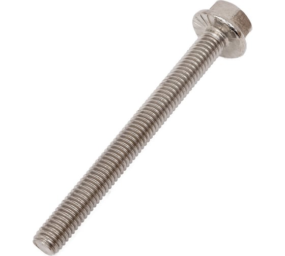 Изображение товара Болт DINFIX DIN 6921, с шестиг. гол. с фланцем с зазубринами, 8x60 мм, А2 нержав. сталь, 2 шт. 00-0005304