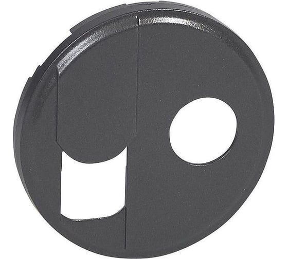 Изображение товара Лицевая панель Legrand Программа Celiane розетка RJ 45 + розетка ТV тип F Кат № 0 673 37 + 0 673 82 графит 067939