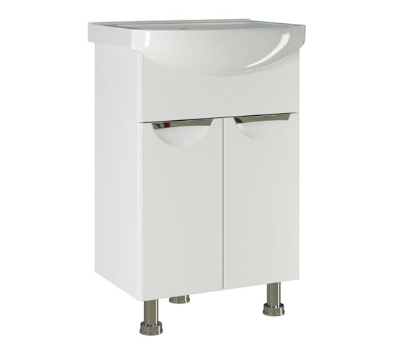 Изображение товара Тумба для ванной комнаты Mixline ЭТЬЕН-55 под умывальник Элеганс 55 ПВХ-фасад, корпус 542404