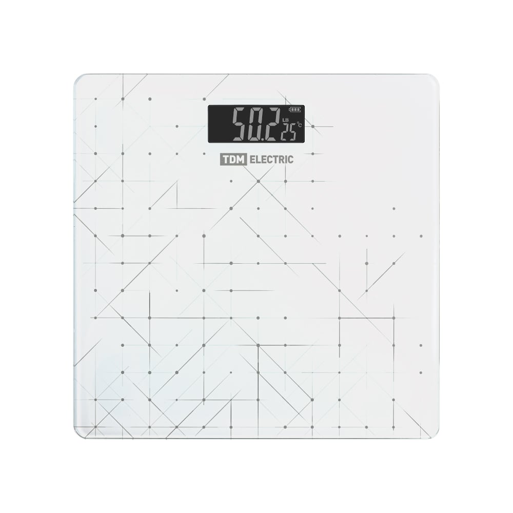 Изображение товара Электронные напольные весы TDM ELECTRIC Абстракция стеклянные 180 кг