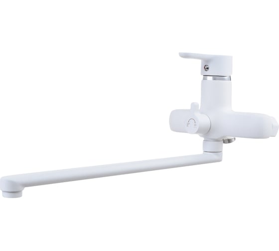 Изображение товара Смеситель для ванны с длиным изливом Хома Норкин белый ХН-ВАН-Б-02Л