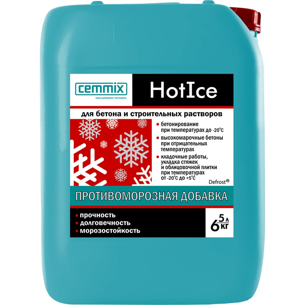 Изображение товара Добавка противоморозная CEMMIX HotIce 5 л с пластификатором