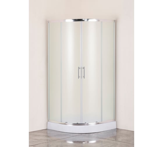 Изображение товара Душевой уголок Taliente 90_90_195см, четверть круга, раздвижной, мат.стекло 6мм, хром.профиль TA-09091-1MP