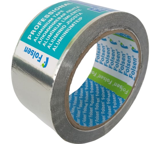 Изображение товара Алюминиевая лента Folsen без лайнера, 50 мм, 25 м, до 150 градусов 074254