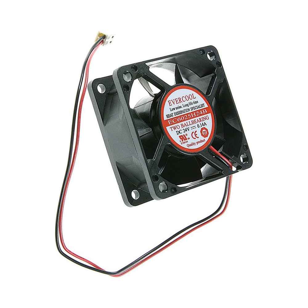 Изображение товара Вентилятор охлаждения EVERCOOL 24В 60х60х25мм качения EC6025H24B