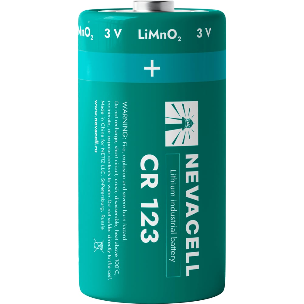 Изображение товара Элемент питания NevaCell CR123, box 10 4687205502995