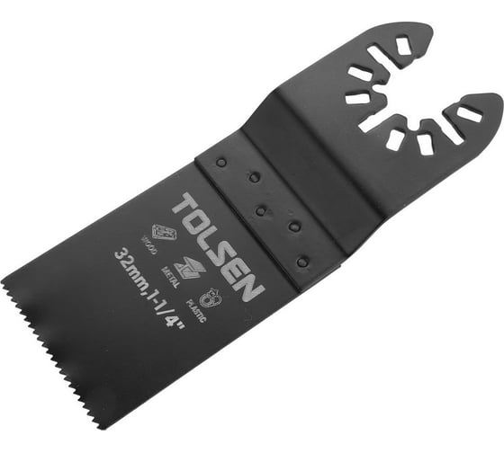 Изображение товара Насадка для реноватора пазовая прямая, BiM, по металлу/дереву, 32x0.8 мм TOLSEN 76845